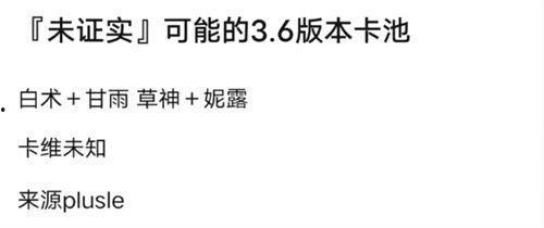最新枫丹后续卡池爆料,神秘力量觉醒,全新冒险篇章即将开启